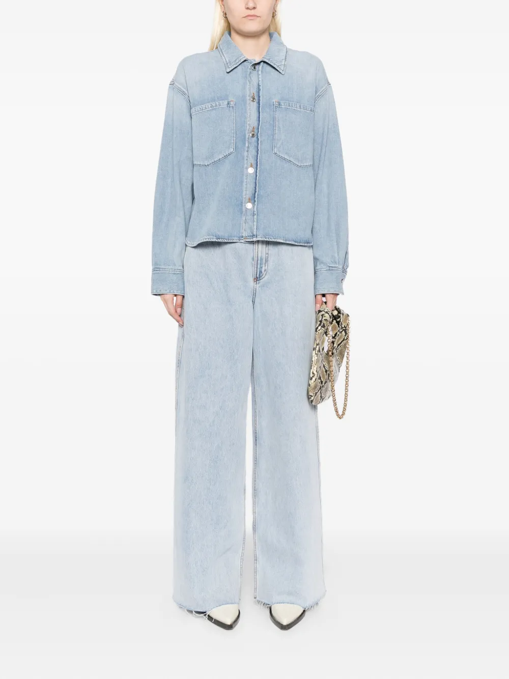 AGOLDE Juna blouse - Blauw
