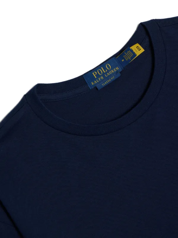Polo Ralph Lauren bear-graphic logo-pocket T-shirt Blue