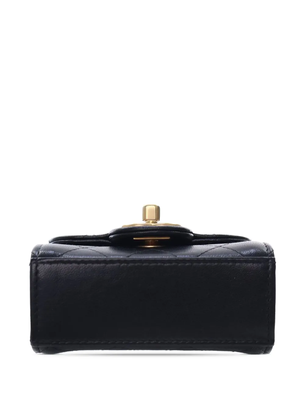 Pre-owned Chanel 2019 Mini Goatskin Chic Pearls Clutch On Chain Crossbody Bag In Black