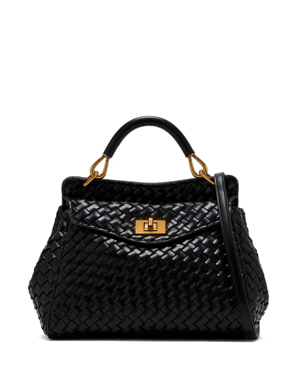 JW Pei Lucia top-handle leather tote bag | Black | Image 1