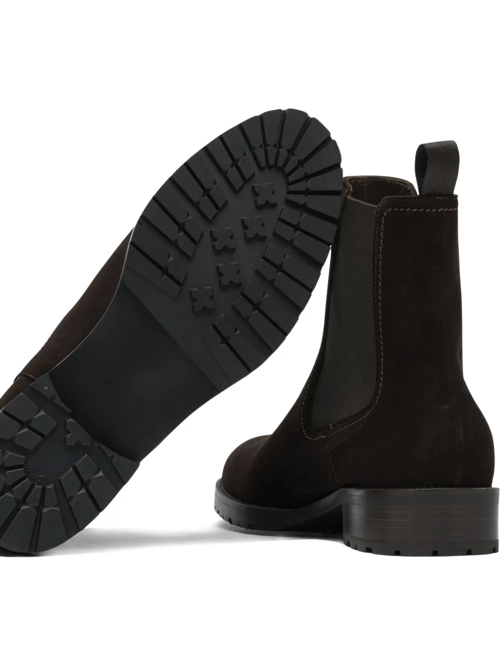 Maretto elastic-panel suede boots Brown