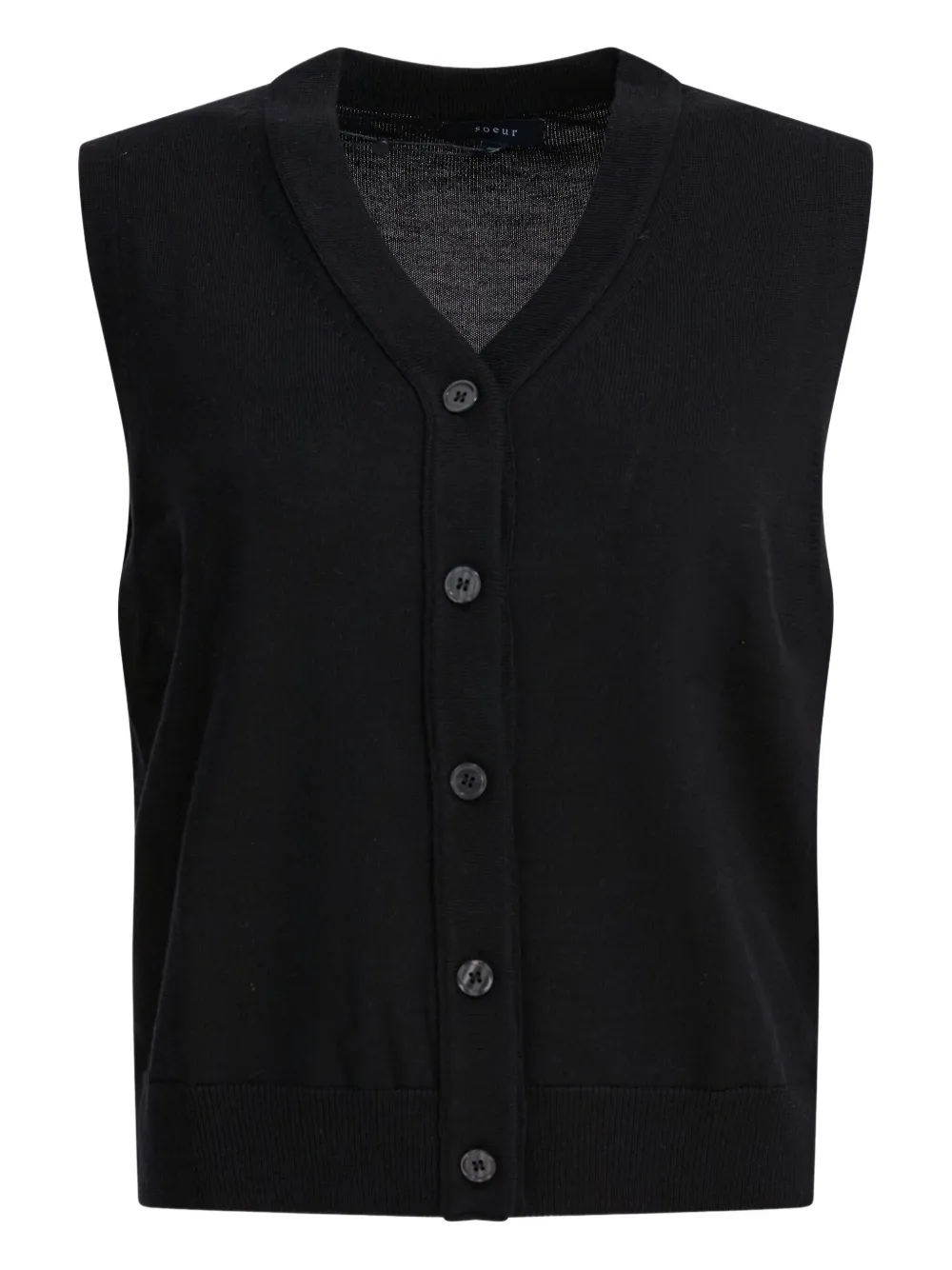 Soeur Chiara Button-up Vest In Blue