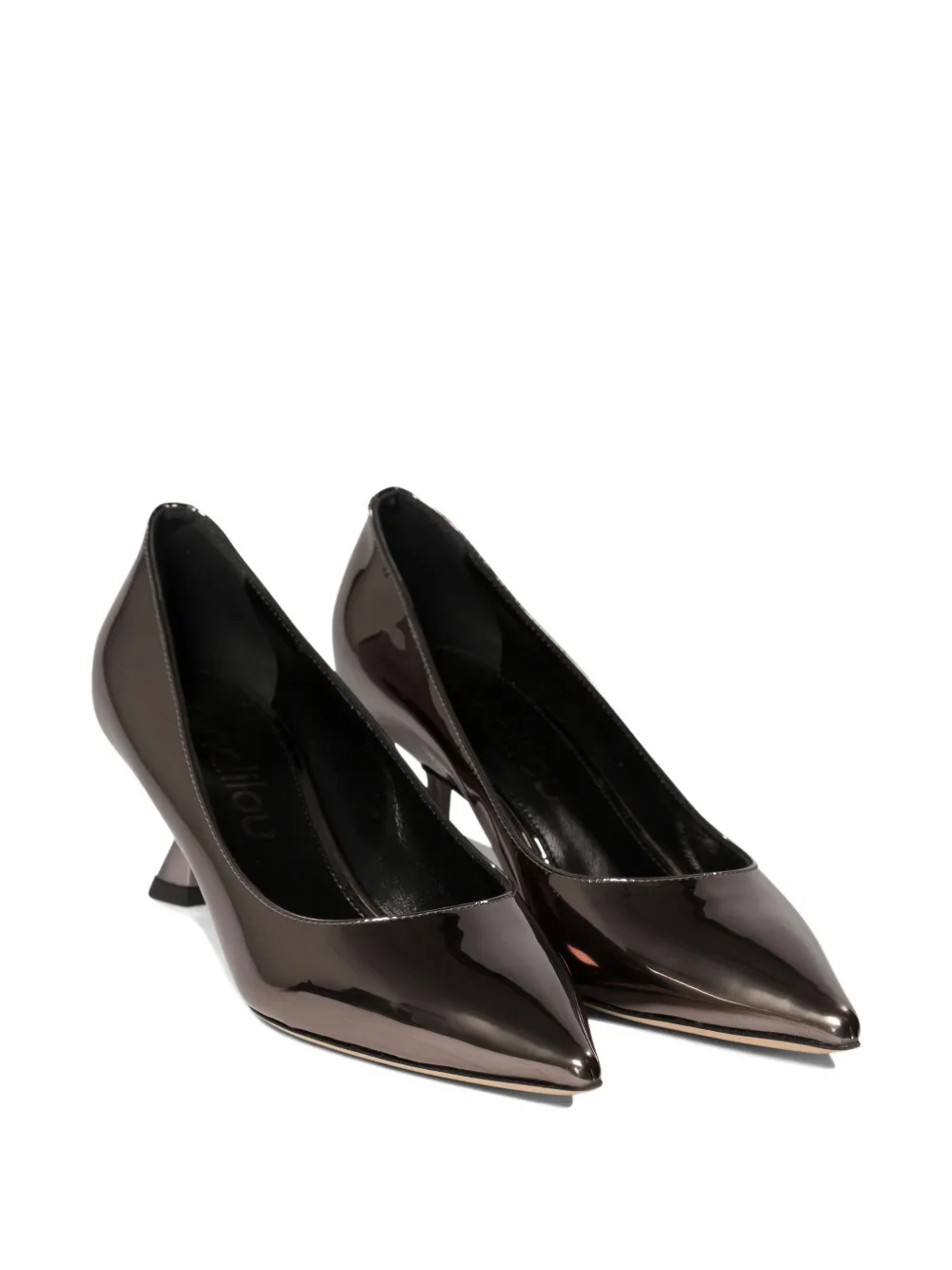 Ninalilou metallic leather pumps Grey