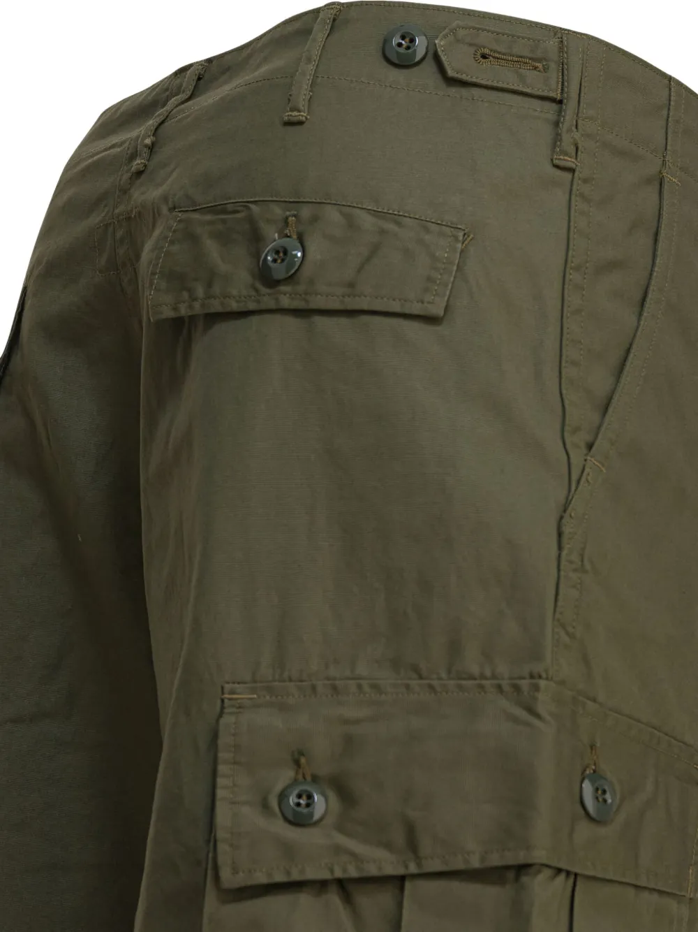 Buzz Ricksons Cargo shorts met knopen Groen