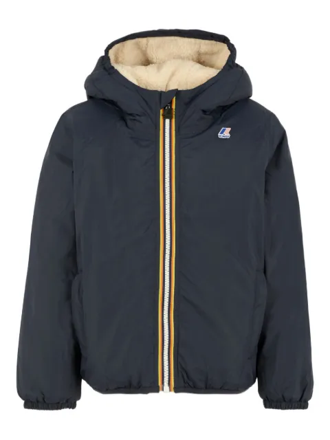 K Way Kids hooded fleece-lined jacket