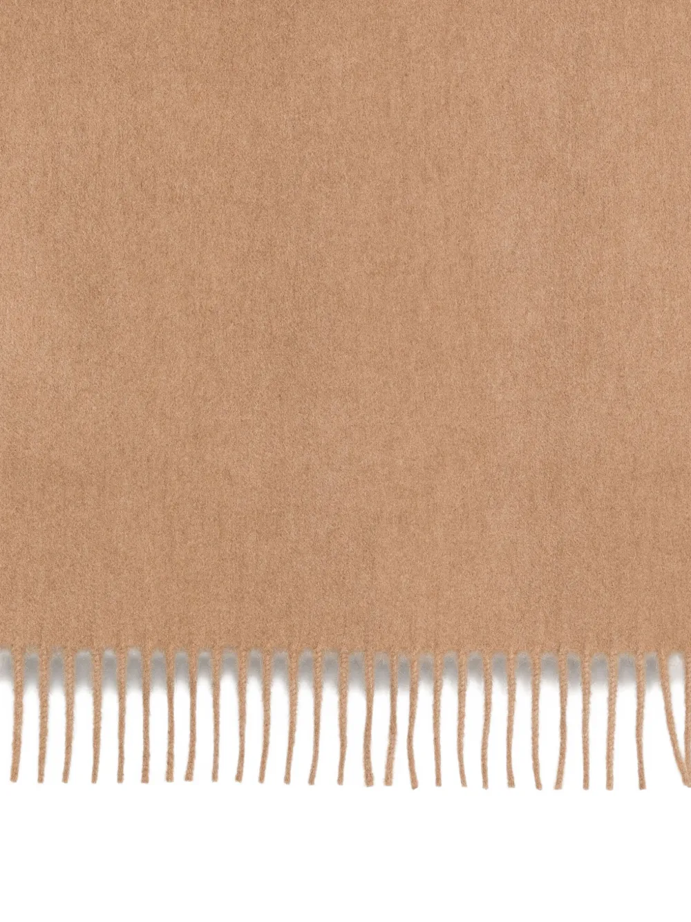 Max Mara Embroidered Monogram Cashmere Stole With Fringed Edges In Brown