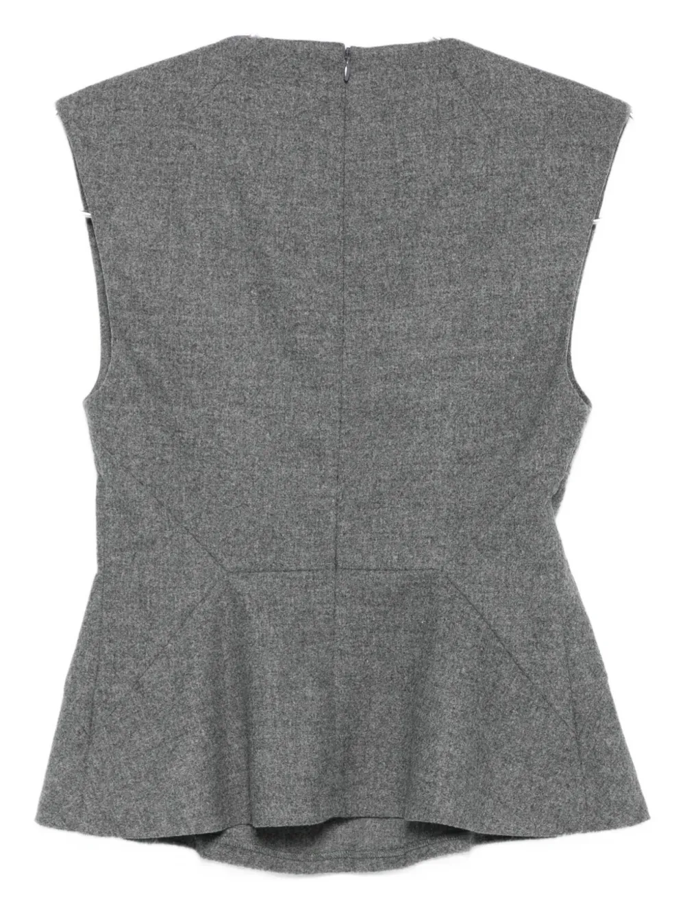 Karl Lagerfeld sleeveless peplum top - Grijs
