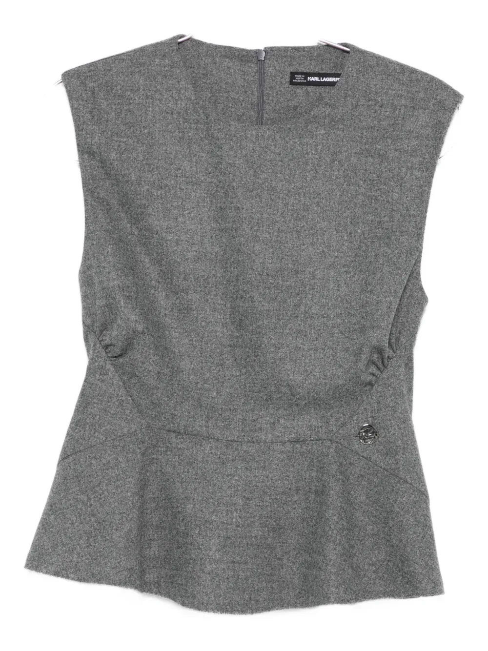 Karl Lagerfeld sleeveless peplum top - Grigio