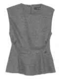 Karl Lagerfeld sleeveless peplum top - Grey