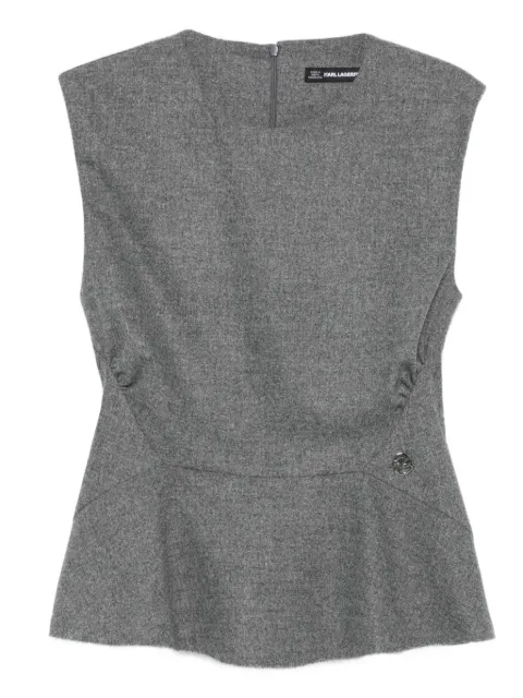 Karl Lagerfeld top sin mangas estilo peplum
