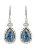 Givenchy Pre-Owned 2000s pear-shaped crystal earrings - Silver
