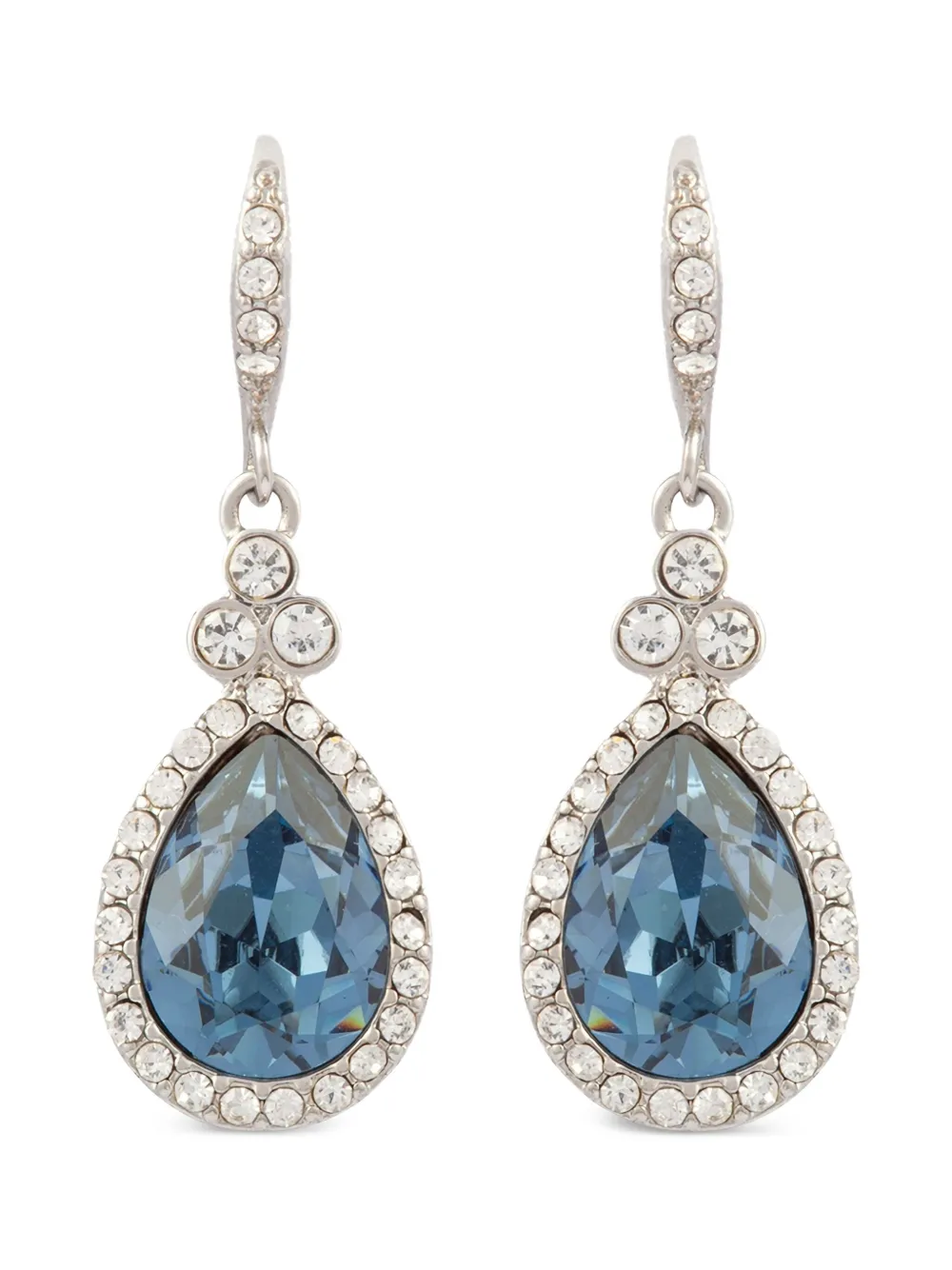 Givenchy Pre-Owned 2000s pear-shaped crystal earrings | Silver | Image 1