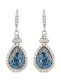 Givenchy Pre-Owned 2000s pear-shaped crystal earrings - Silver