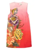 ALEMAIS Inez ombre floral mini dress - Pink