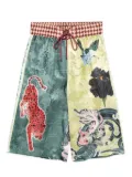ALEMAIS Rochester animal-print drawstring shorts - Green