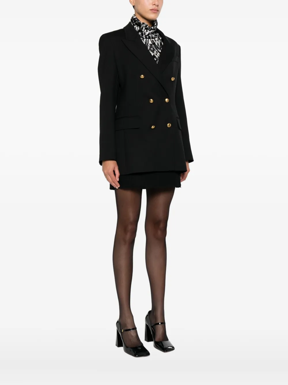 P.a.r.o.s.h Double-breasted Jacket In Black