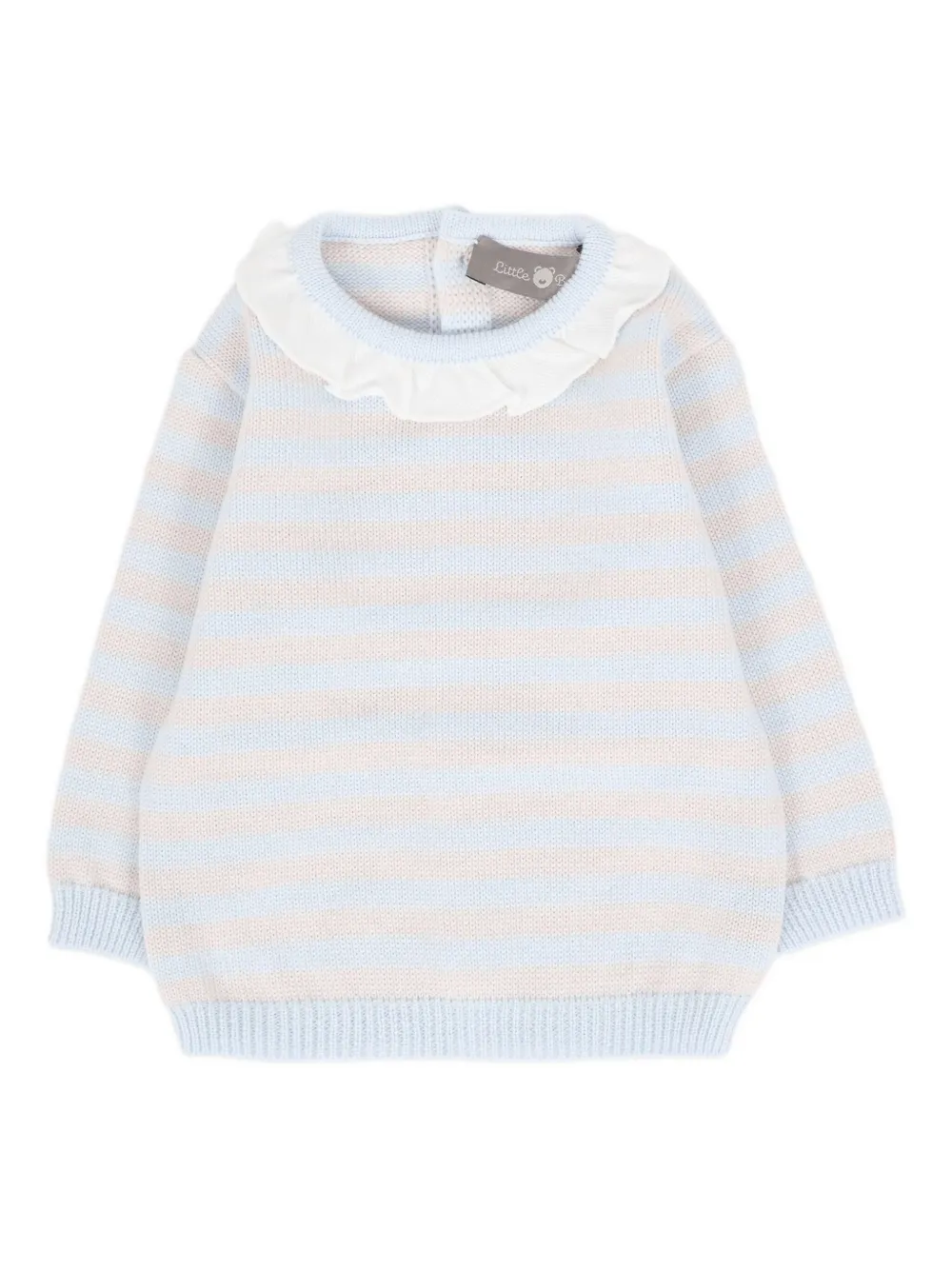 Little Bear Gestreepte trui met ruches Blauw