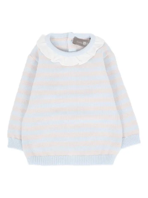 Little Bear ruffled striped sweater 