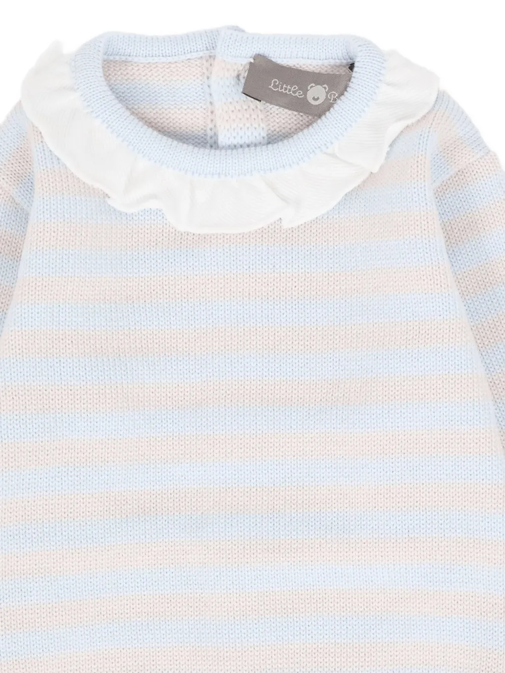 Little Bear Gestreepte trui met ruches Blauw