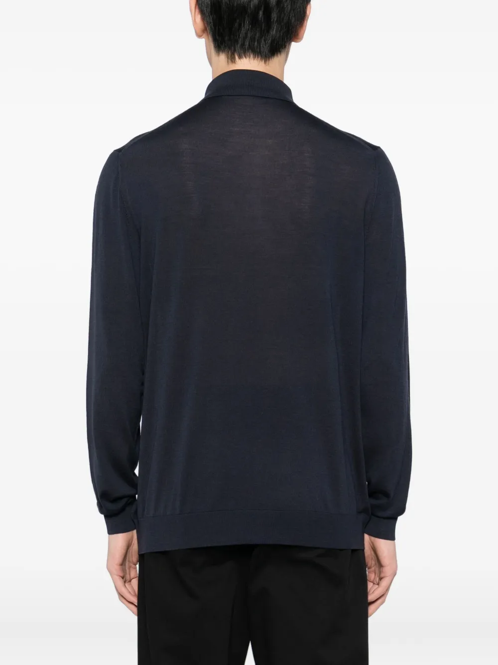 Kiton Poloshirt met lange mouwen Blauw