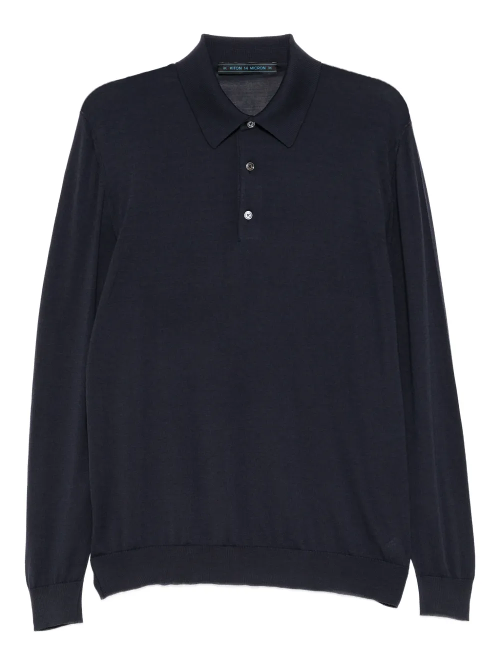 Kiton long-sleeve polo shirt | Blue | Image 1