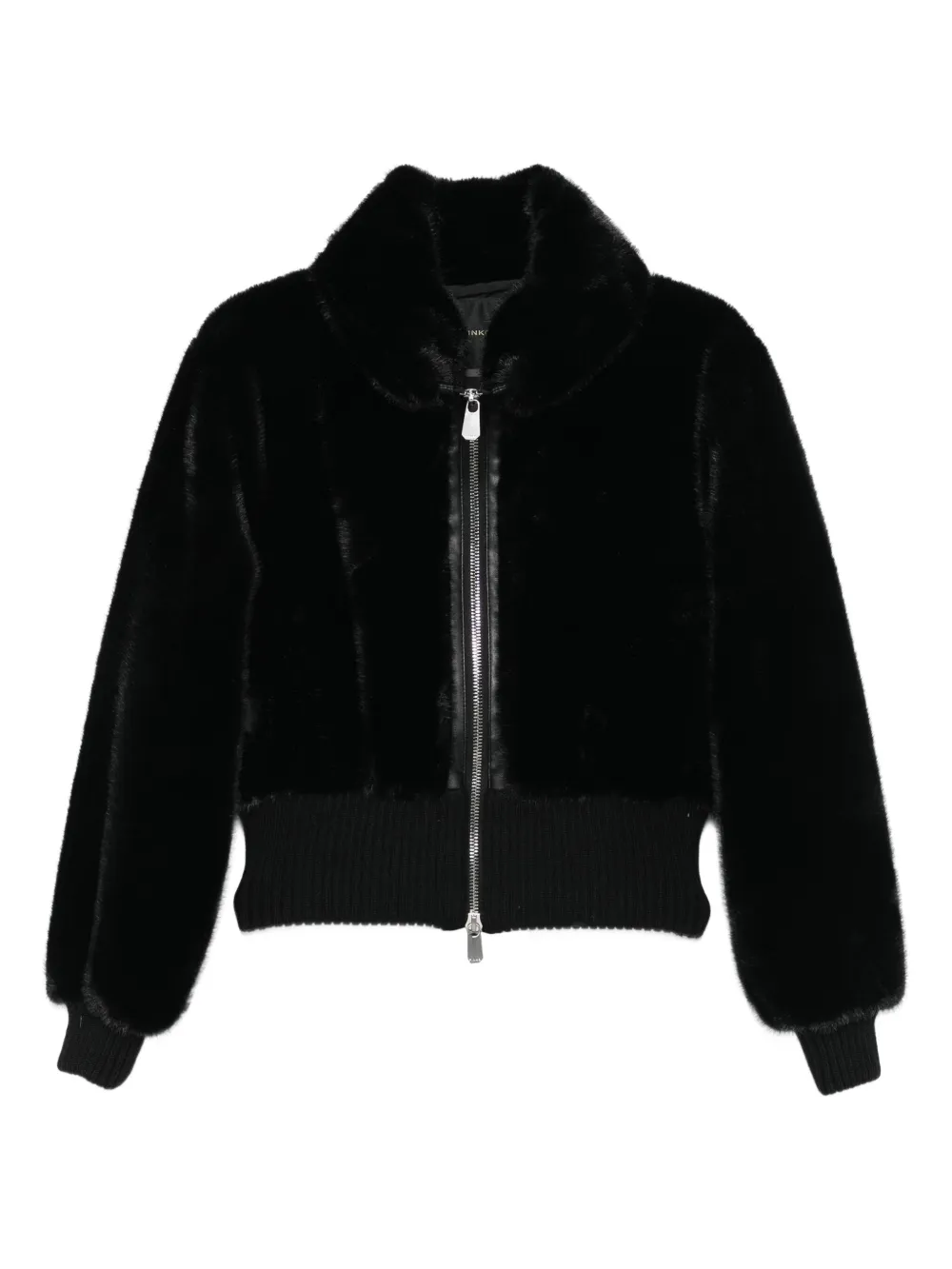 PINKO  ribbed zip-front jacket | Black | Image 1