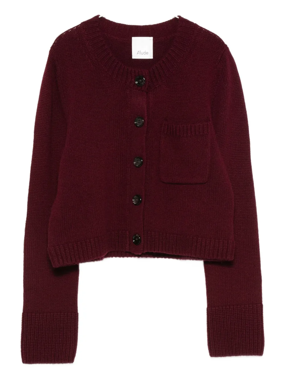 Allude Buttoned Pocket Cardigan In Brown