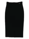Elisabetta Franchi back-detail midi pencil skirt - Black