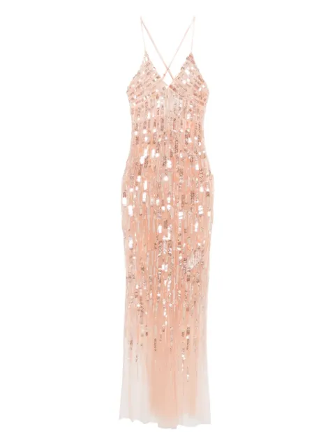 Elisabetta Franchi sequin-embellished sleeveless maxi dress