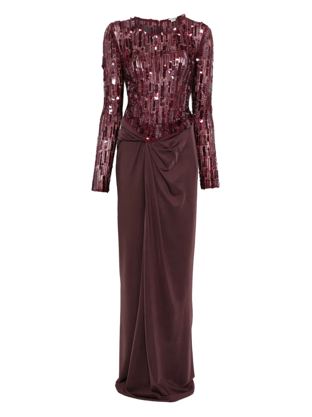 Elisabetta Franchi sequin-embellished maxi dress | Red | Image 1