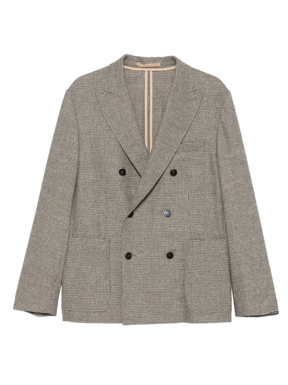 Paolo Pecora checked double-breasted jacket | Neutrals | Image 1