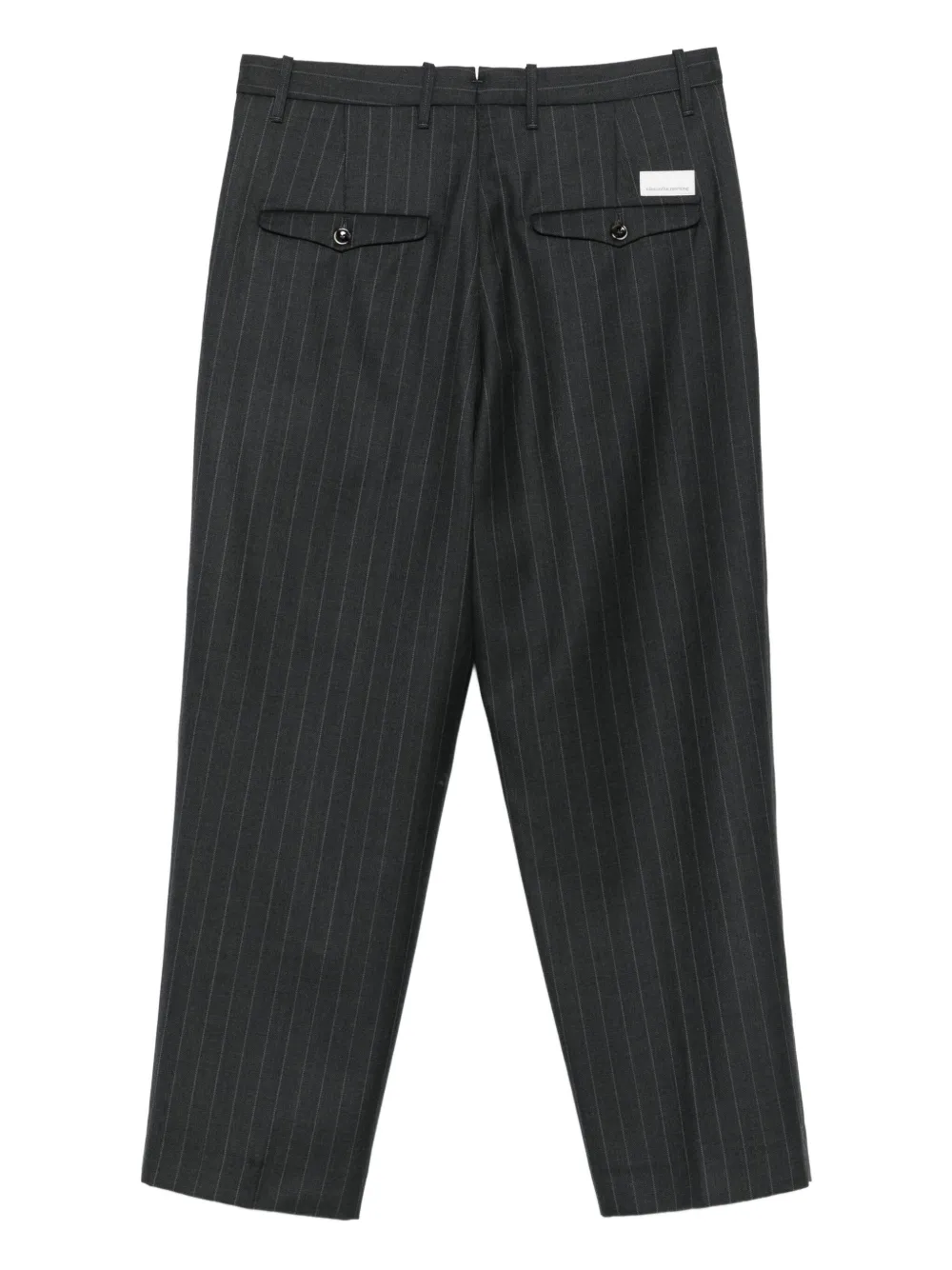Nine In The Morning pinstripe pleated trousers - Zwart