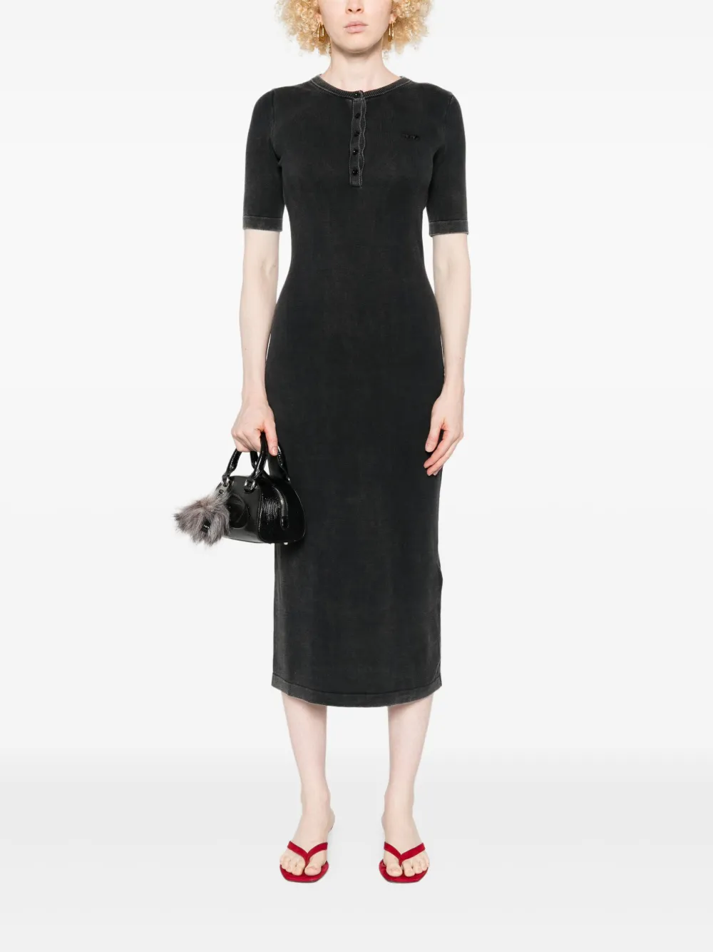 Diesel Jurk met korte mouwen Zwart