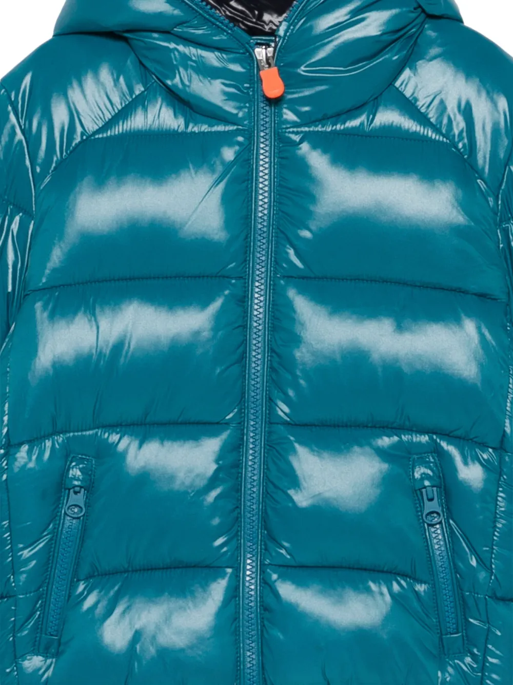 Save The Duck Hooded Quilted Jacket In Blue