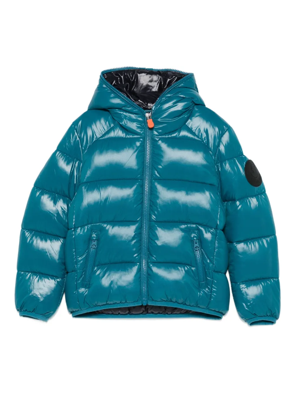 Save The Duck Kids hooded quilted jacket | Blue | Image 1