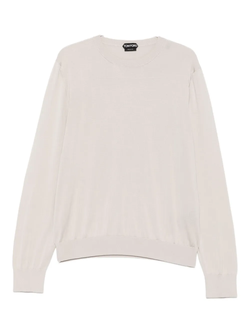 Tom Ford Crew-neck Long-sleeve Sweater In Neutral