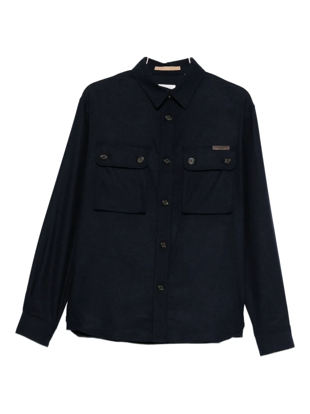 Paolo Pecora Double-pocket Button-down Shirt In Blue