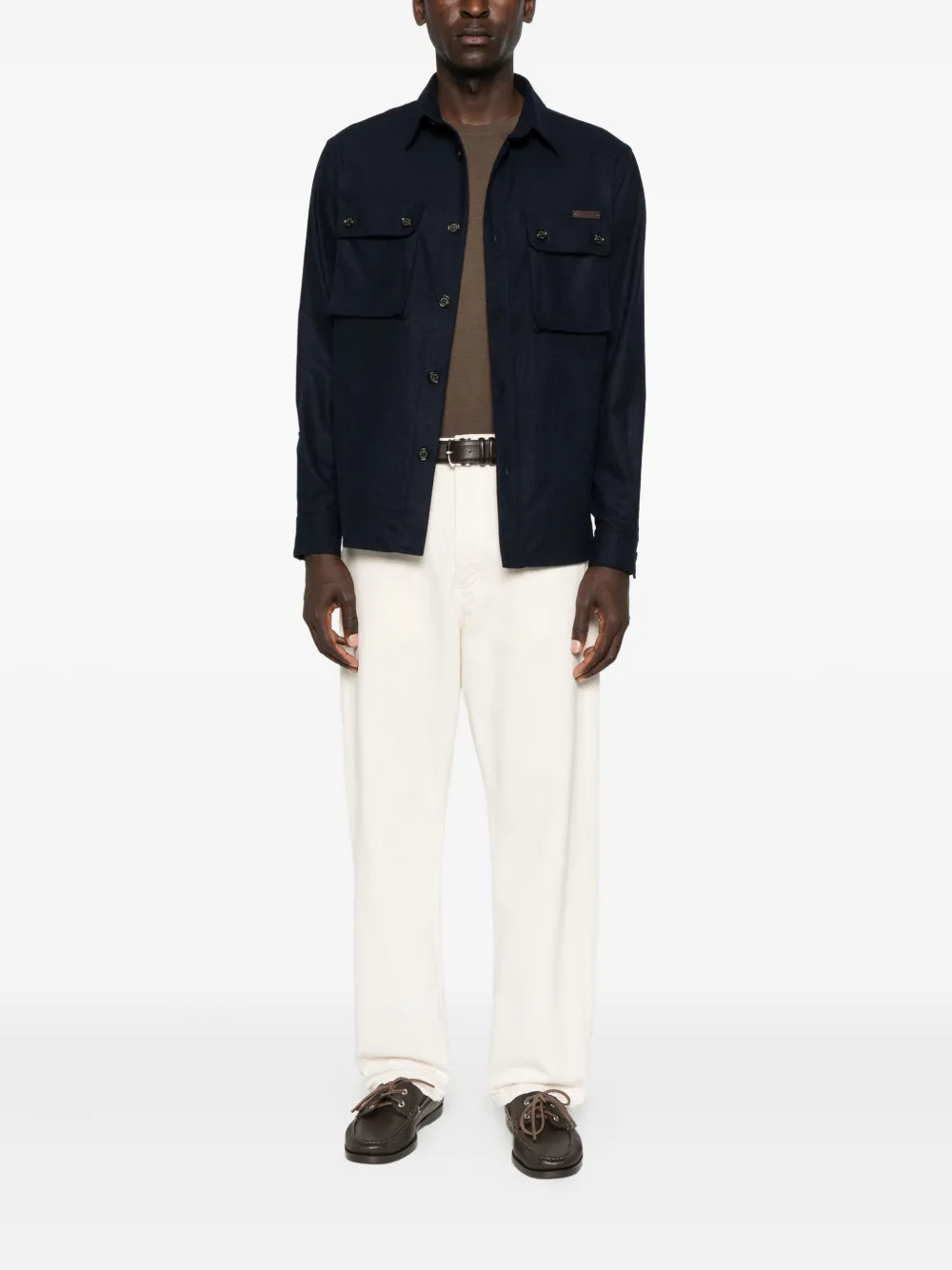 Paolo Pecora double-pocket button-down shirt - Blauw