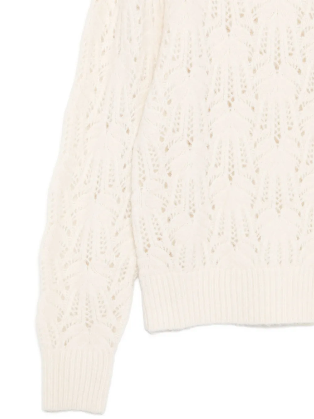 Isabel Marant Étoile Lpatterned Open-knit Sweater In White