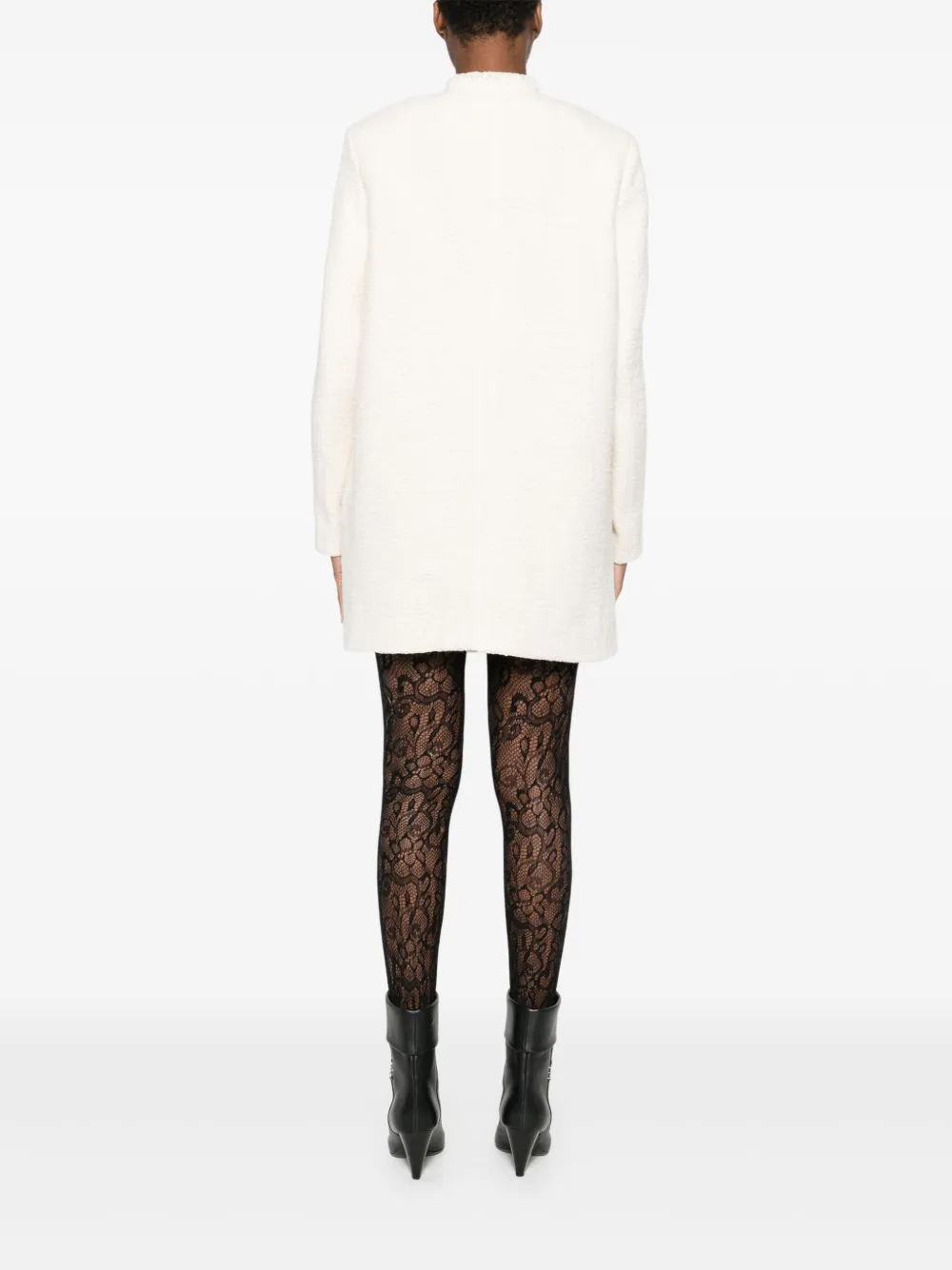 Isabel Marant Garmia Fringed Buckle-fastening Coat In Neutral