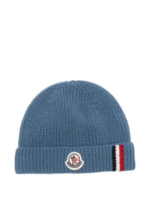 Moncler Enfant logo-patch beanie