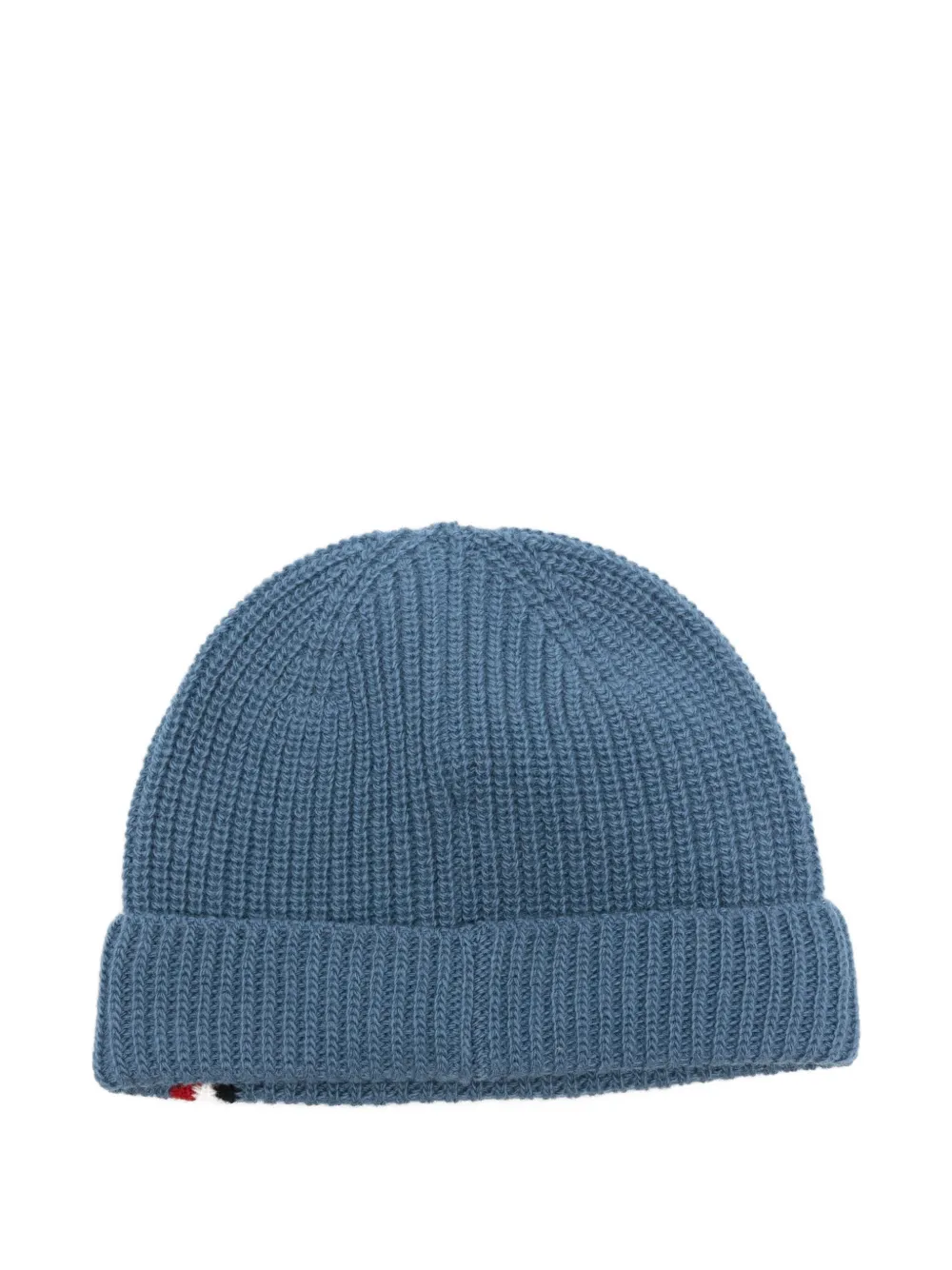 Moncler Enfant logo-patch beanie - Blauw