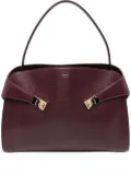 Ferragamo Gancini-clasp leather shoulder bag - Red