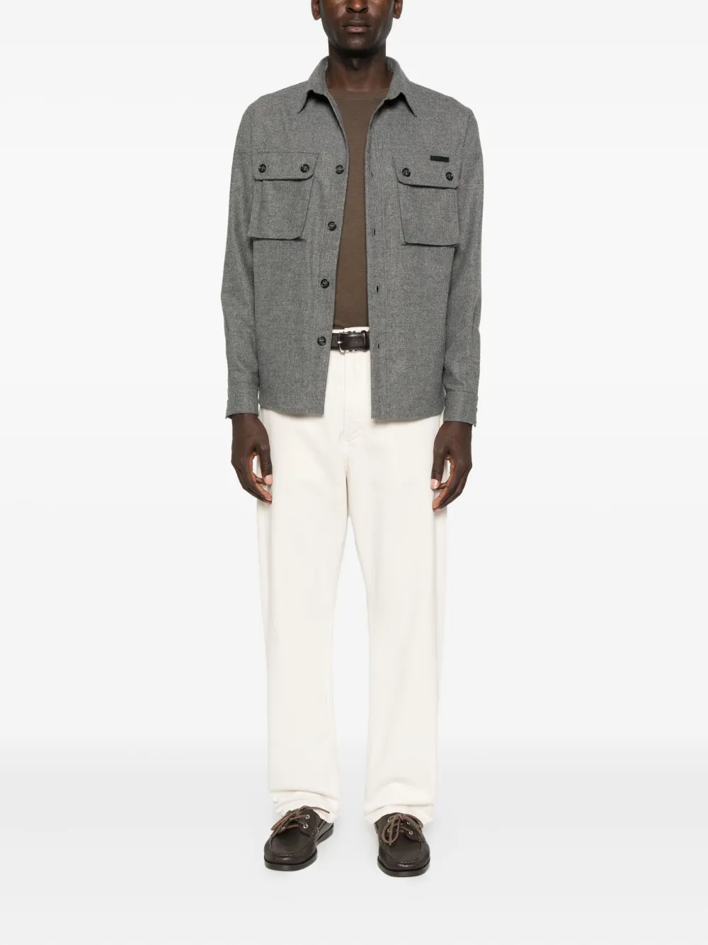 Paolo Pecora double-pocket button-down shirt jacket | Shirt Jackets | Image 2