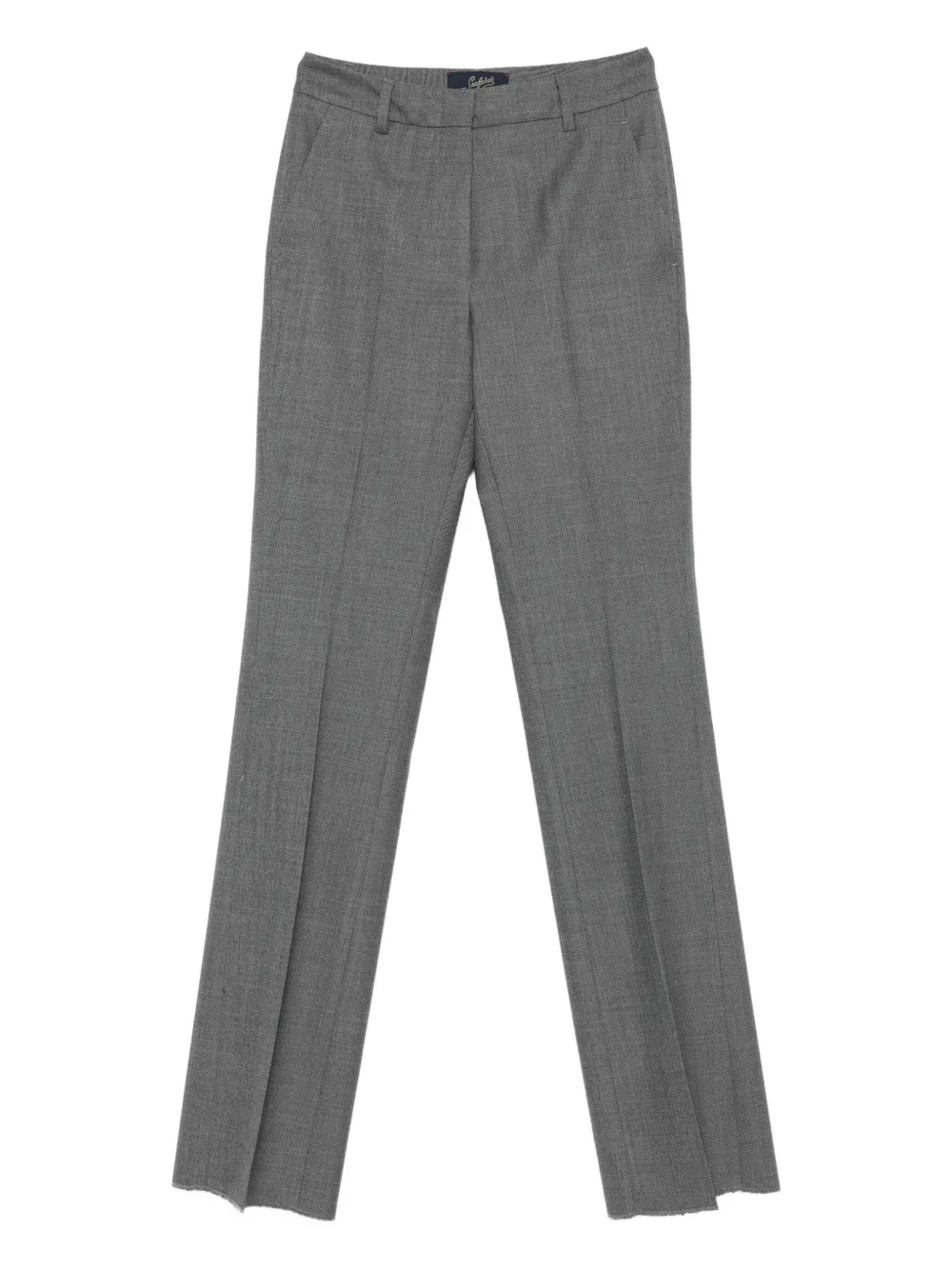 Seafarer Raw-edge Straight Trousers In Gray