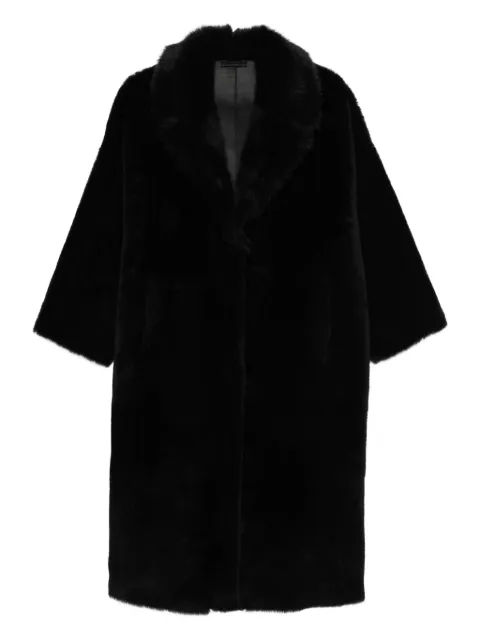 Liska fur-collar coat