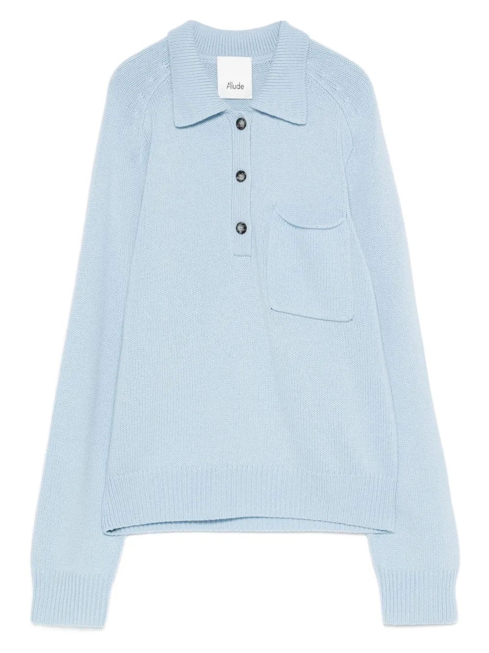 Allude polo-neck patch-pocket sweater | Blue | Image 1