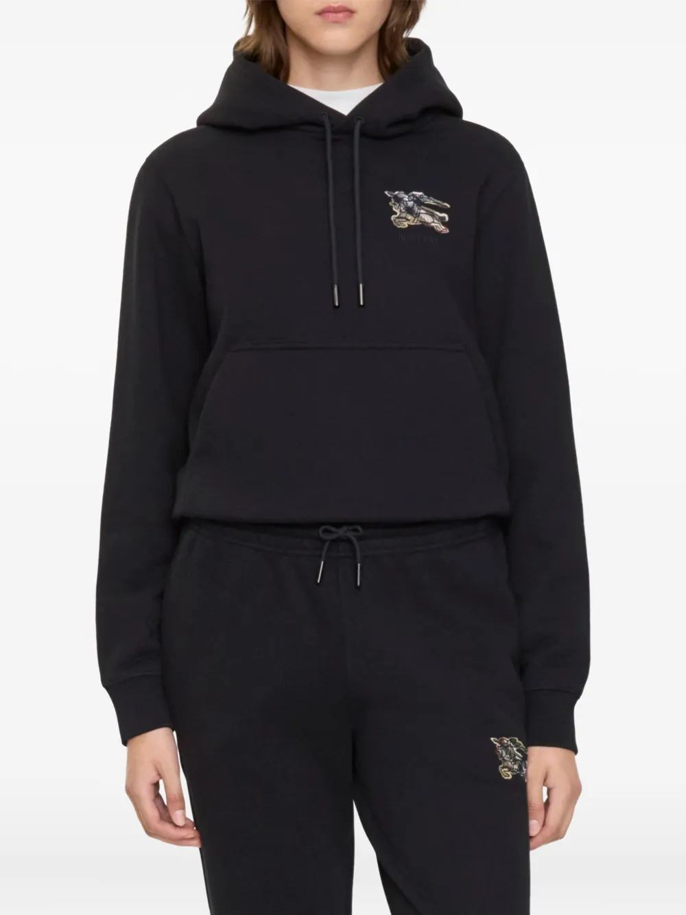 Burberry Hoodie met kristallen - Zwart