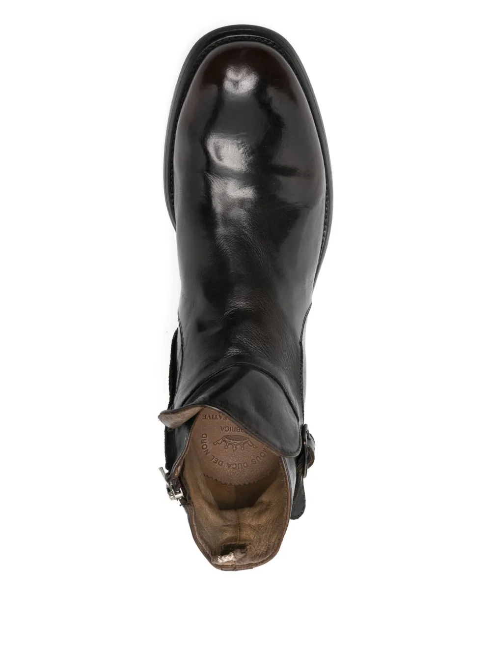 Officine Creative Biker laarzen met gesp Bruin