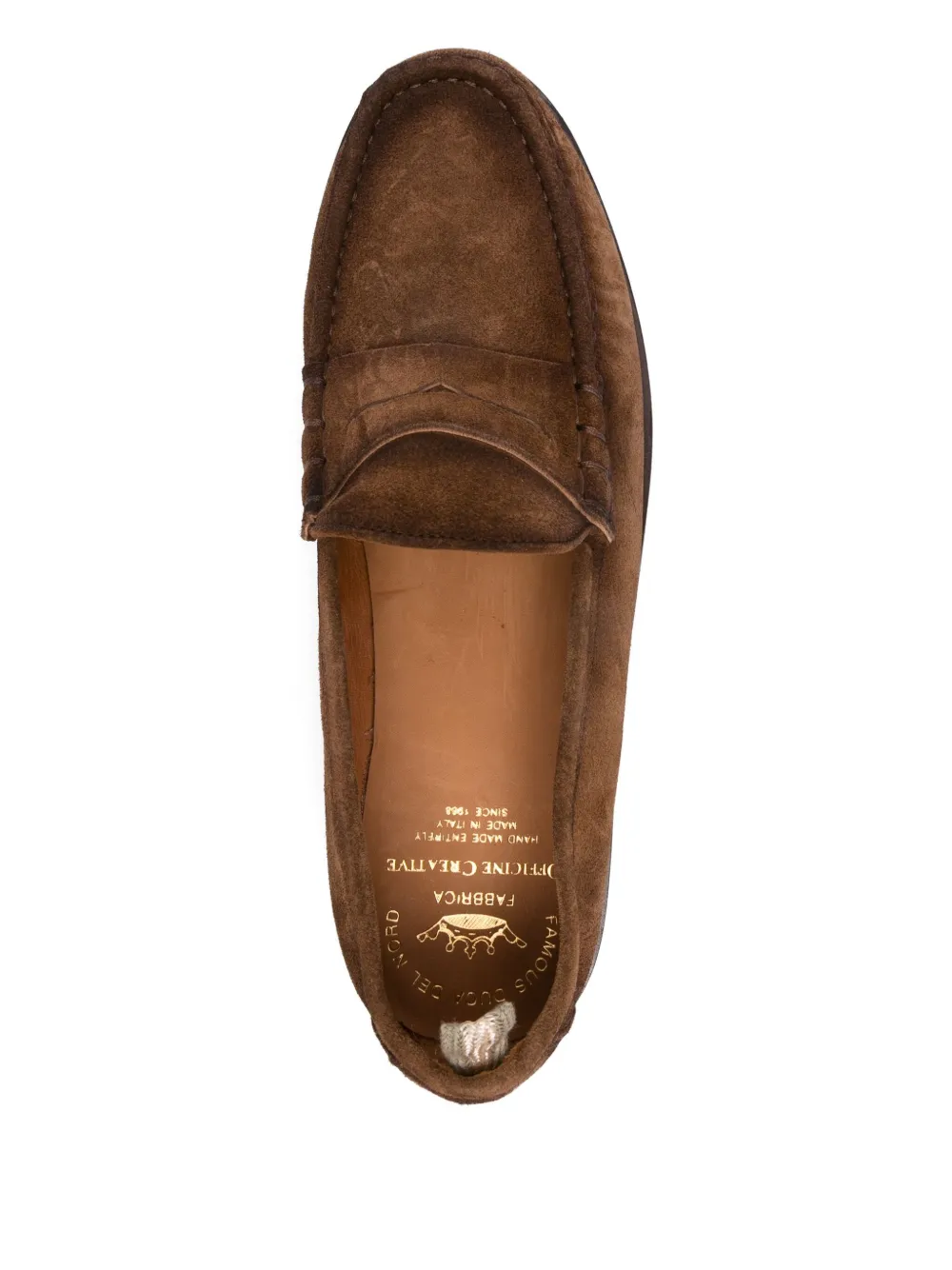 Officine Creative Balfron Flexi 001 Brushed-suede Loafers In Brown